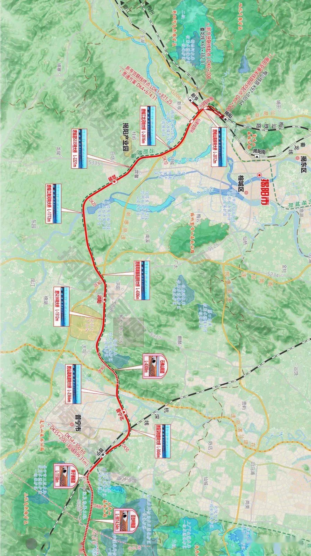 揭阳至惠来高铁线路图图片