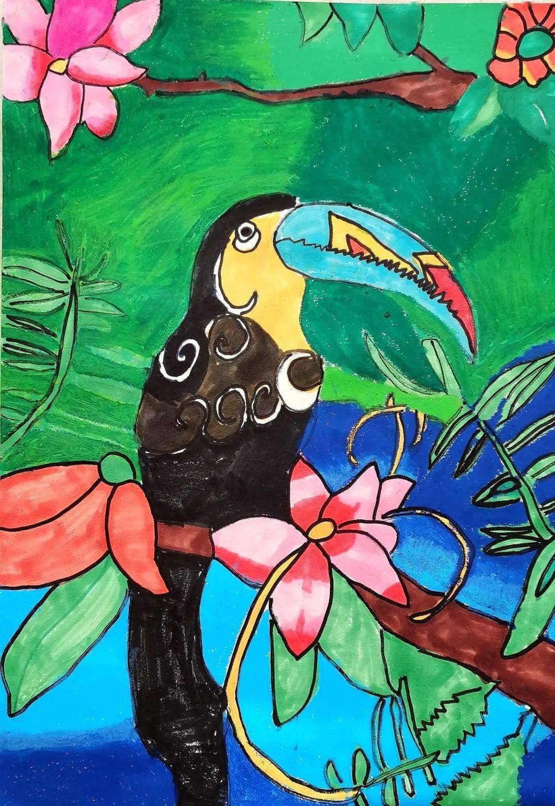 江林校区在湖北省"我知道的濒危动植物"绘画征文大赛中获佳绩_二等奖