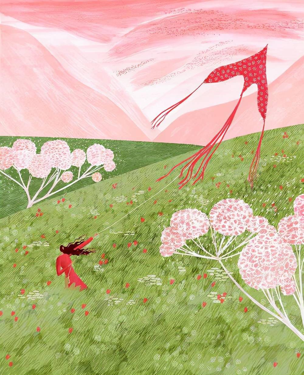 温馨恬静美轮美奂的浪漫主义插画创意