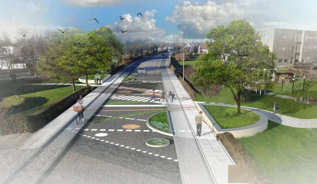 安全连接学校道路,你看这设计可否?