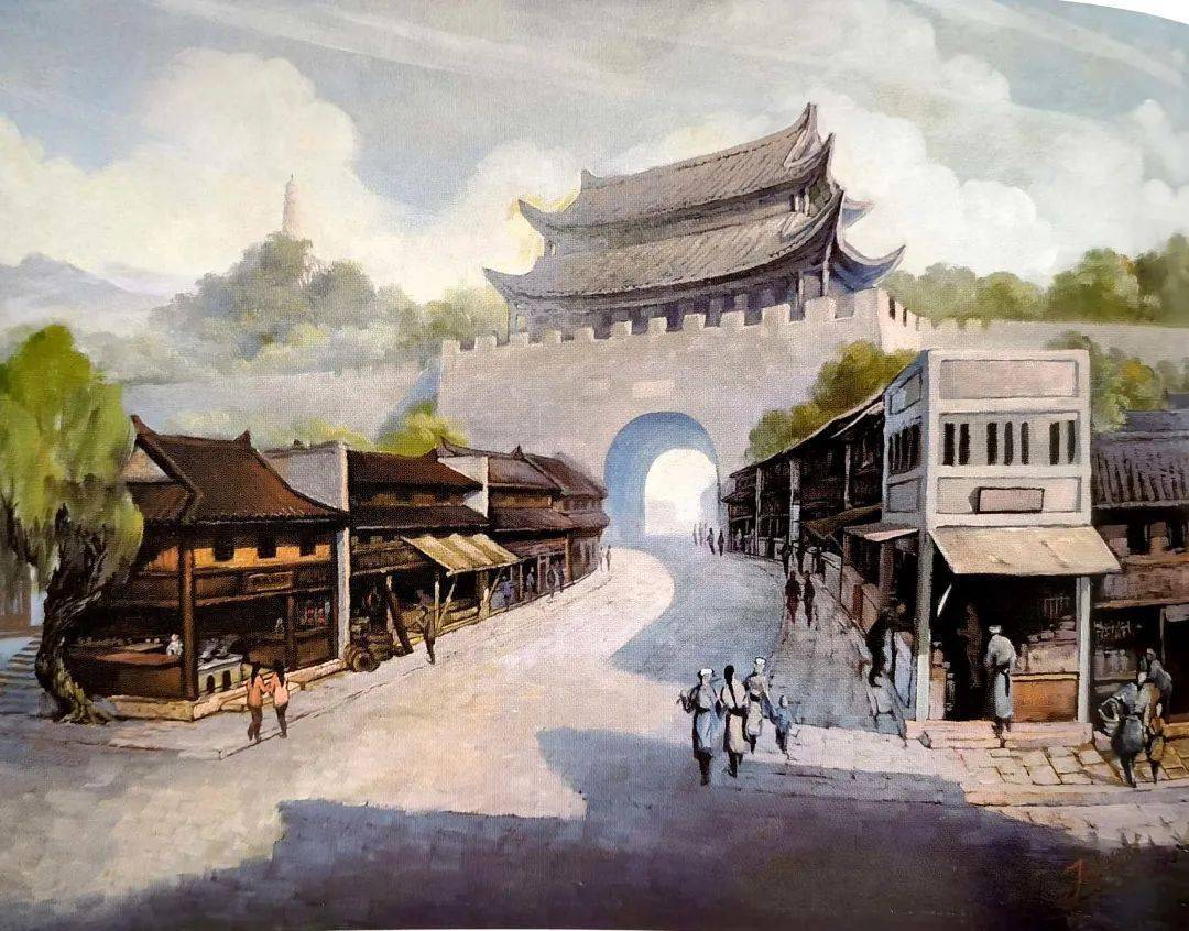 安顺风物安顺80岁高龄的画家用油画绘制记忆中的安顺