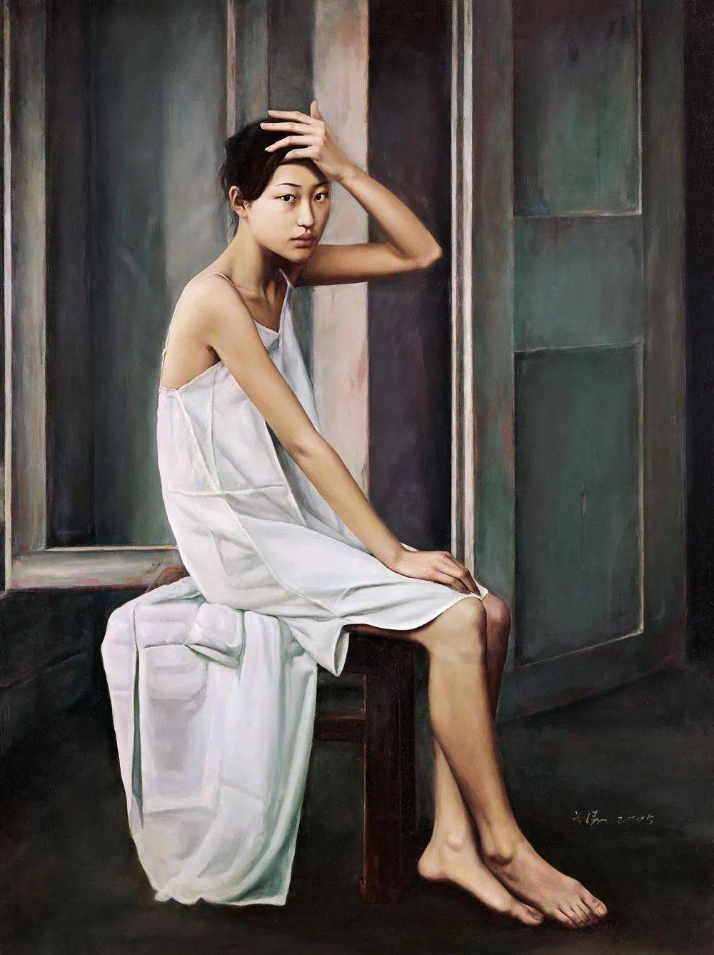 平静表面下的心灵再造中国油画家李文涛人物油画作品欣赏