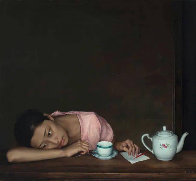 平静表面下的心灵再造中国油画家李文涛人物油画作品欣赏