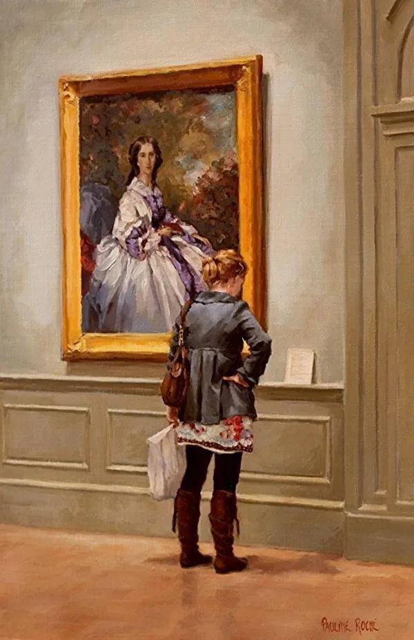 美国女画家宝琳的画中画