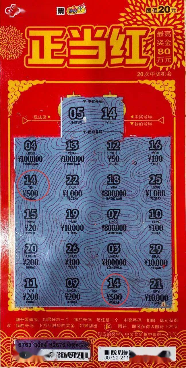 (王敏 刮刮乐"正当红"系列简介 刮刮乐"正当红"系列有面值50元,面值