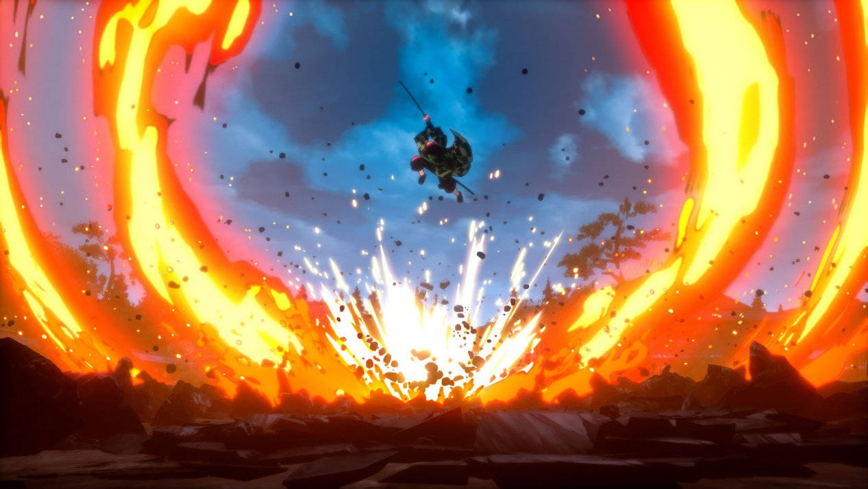 漫改格斗游戏鬼灭之刃火之神血风谭已于10月14日发售