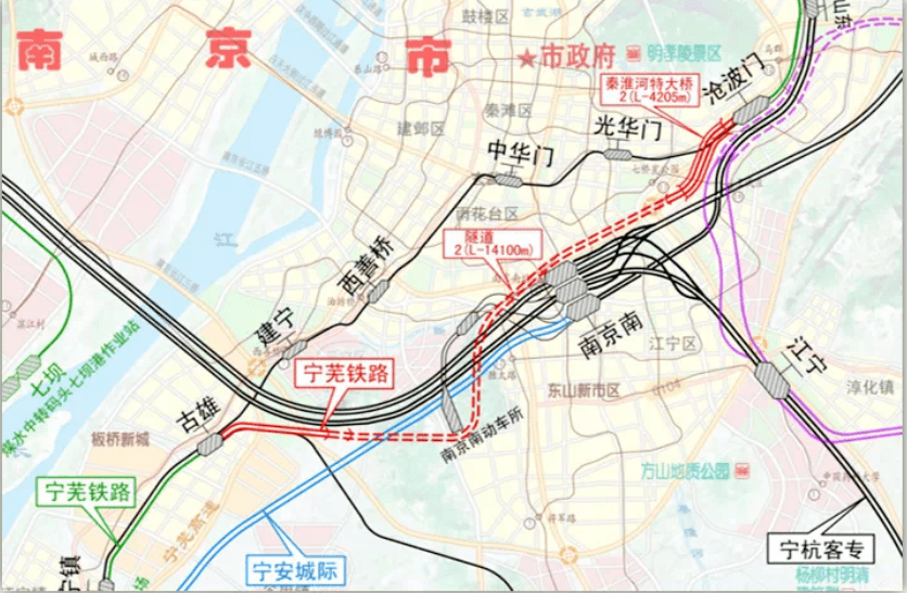 激動15年了困擾南京人民的寧蕪鐵路終於要搬了