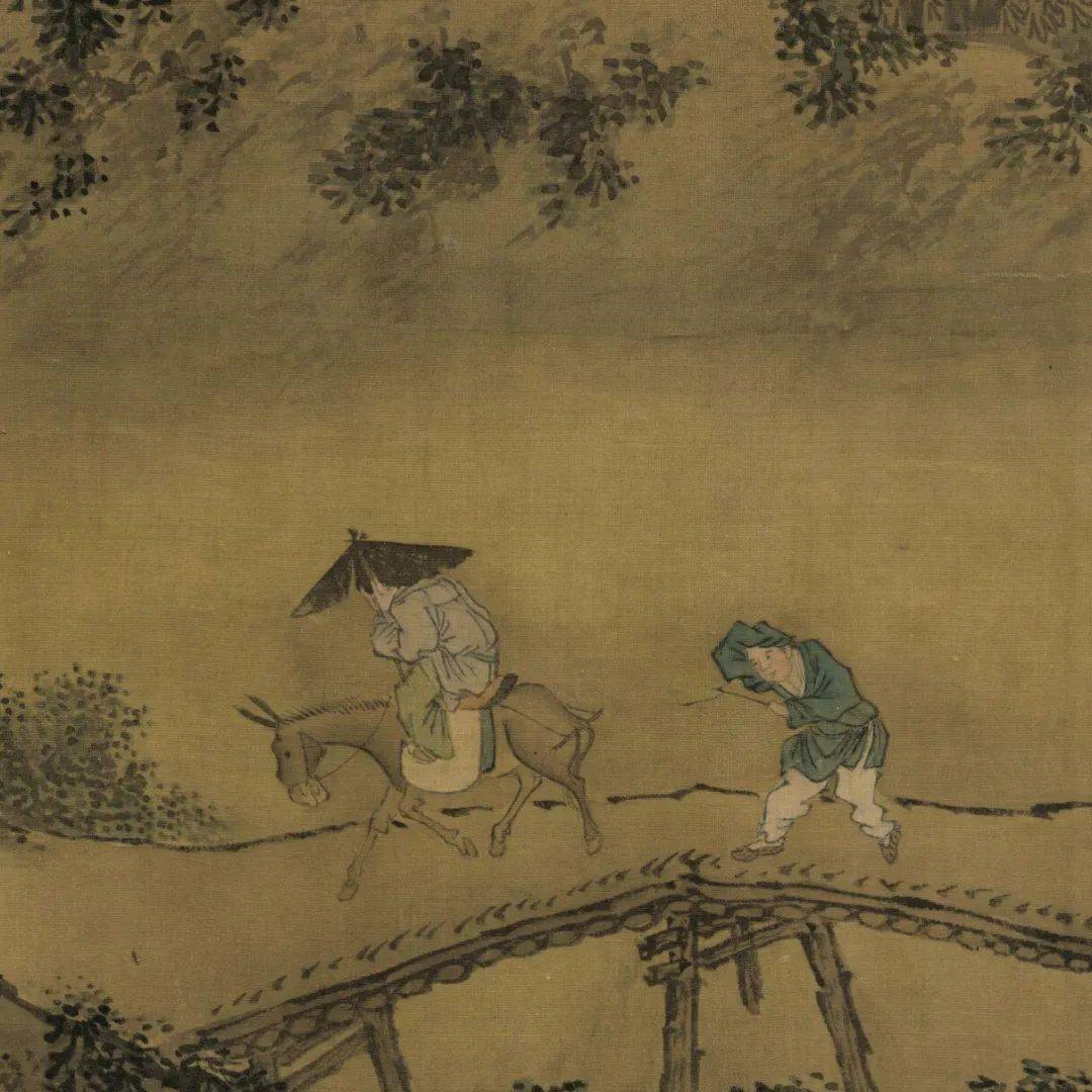 687明 · 吕文英 《江村风雨图》687明 · 戴进 《风雨归舟图》