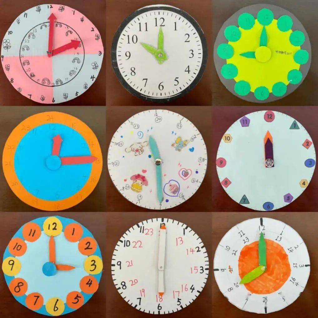 学习24时计时法,引导学生自己动手制作创意小钟表,丰富时间认知,培养