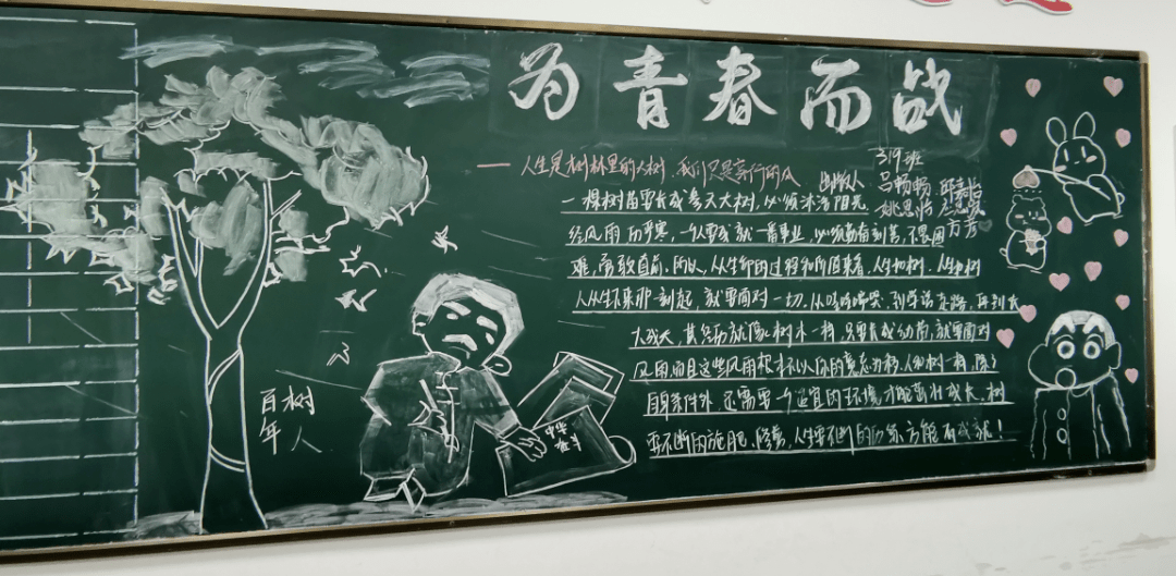 高三高考圆梦的黑板报图片