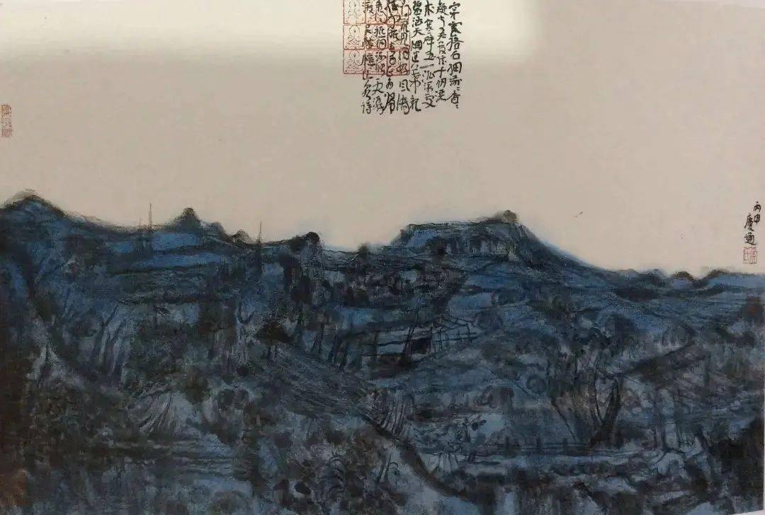侯庆通 山水画