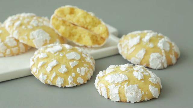 雪花曲奇 教你一招烤出雪花裂纹 柠檬 面团 黄油