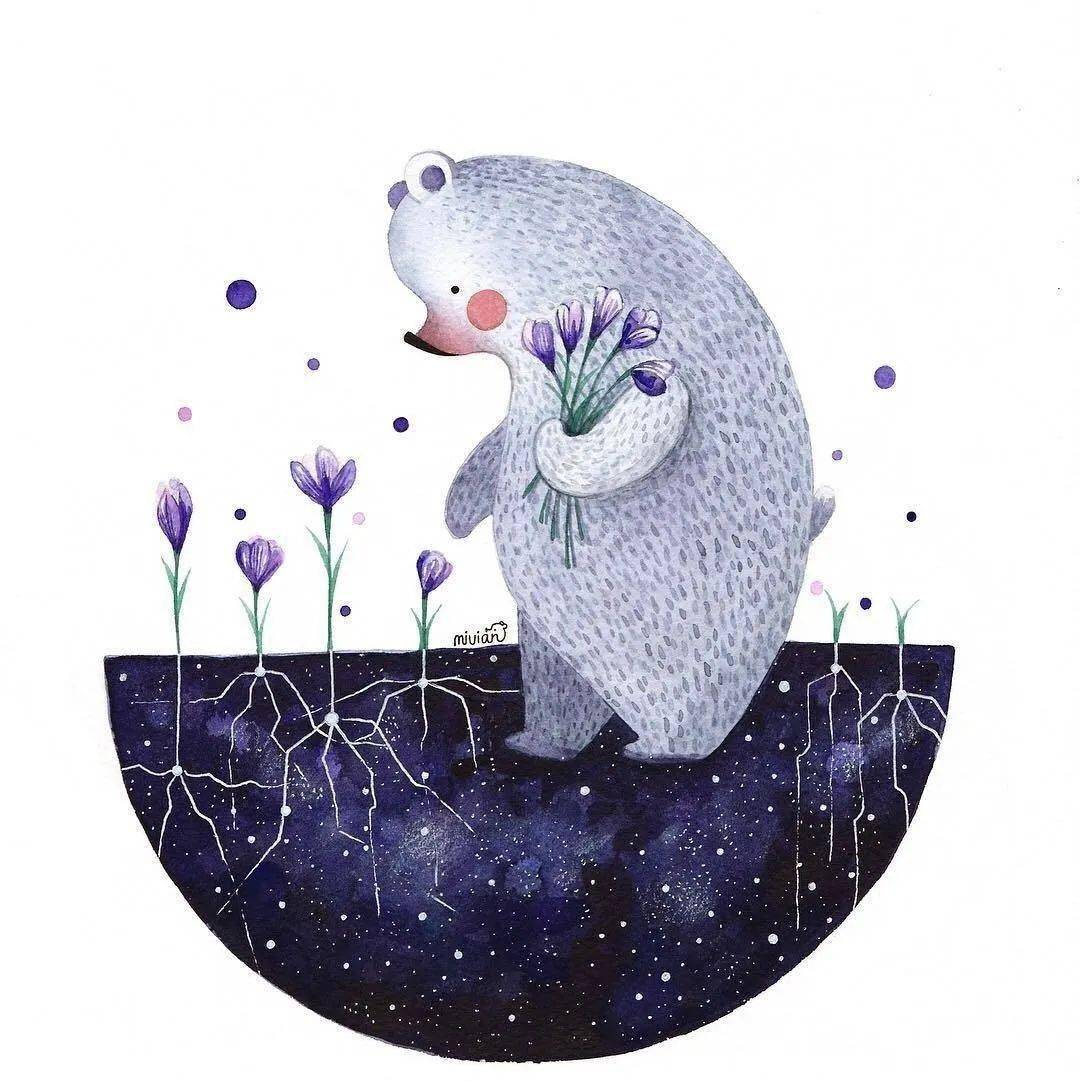 治愈系水彩小熊_在线_绘画_课程