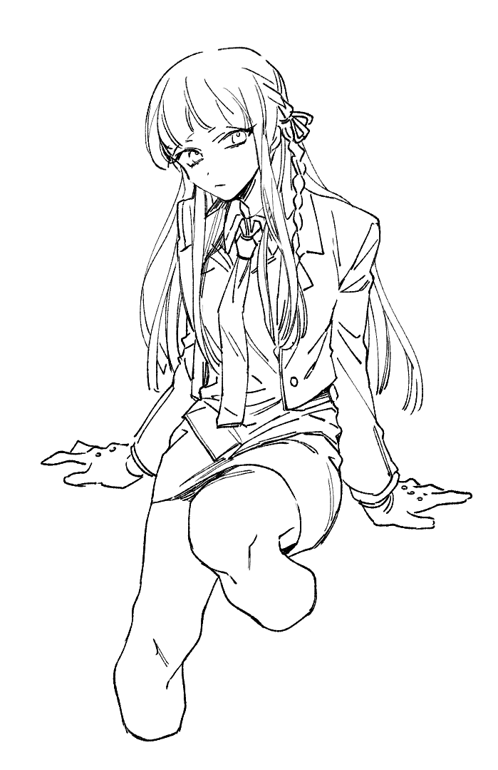 绘画技能分享|线稿分享第75期——《弹丸论破》_主题_lovelive_七十五
