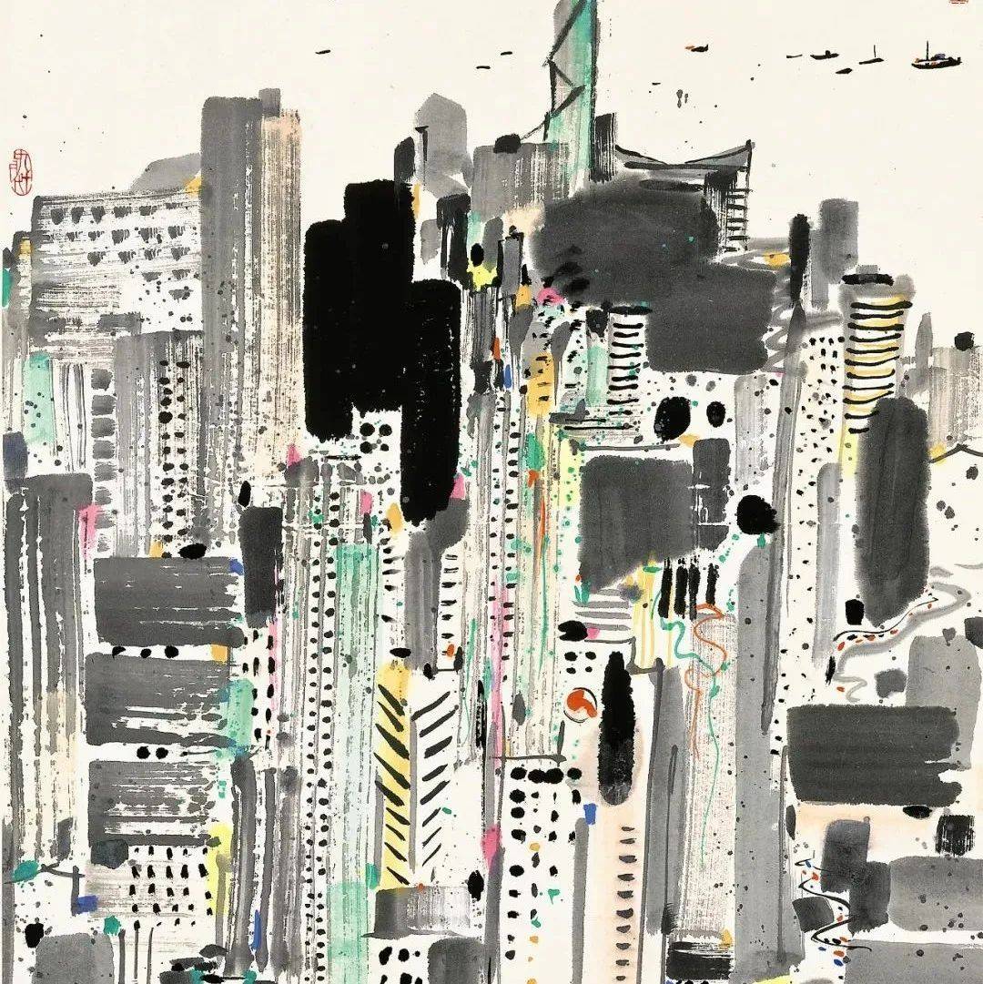 吴冠中画香港,美醉了_芥子园_画谱_中国