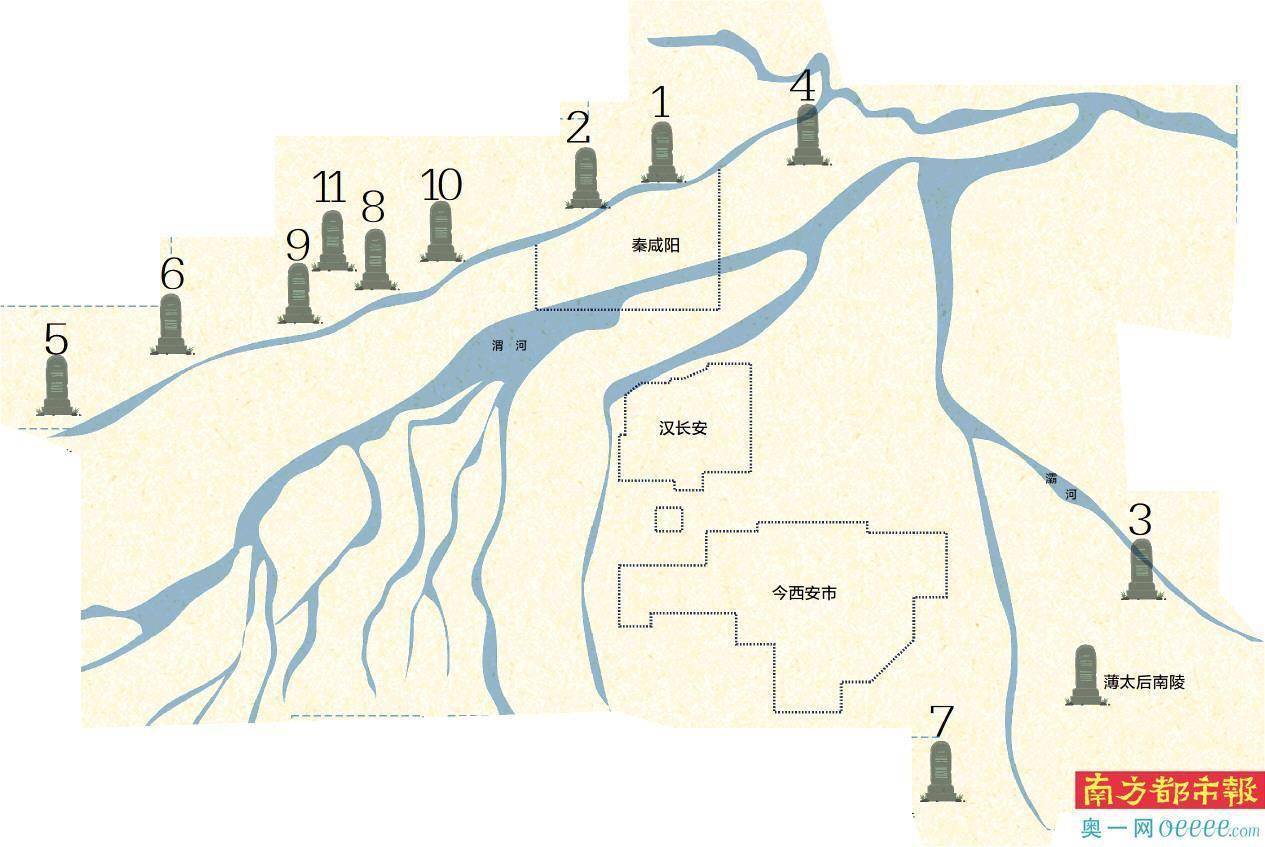 汉代陵墓分布地图图片