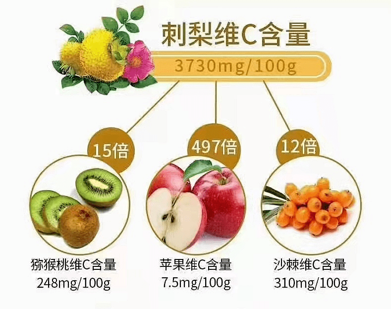 【刺梨】维生素c是苹果的500倍,润脾通便,对心脏好得不得了_果实_含量