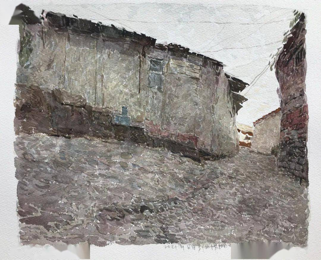 许海刚·2021水彩作品_cm_纸本_三亚