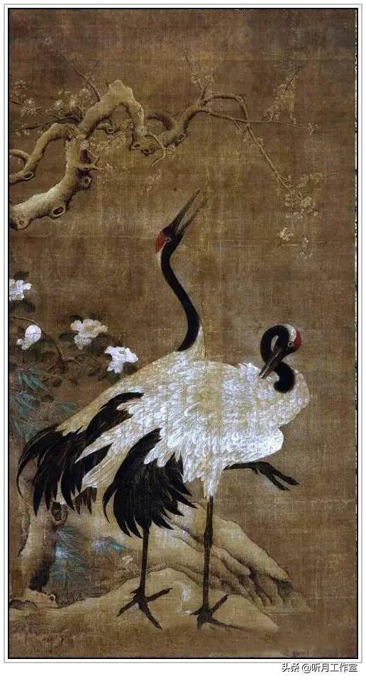 五代时期绘画大师徐熙、黄筌体异以及花鸟十七幅绘画作品赏析_珍禽_绢本_人物画