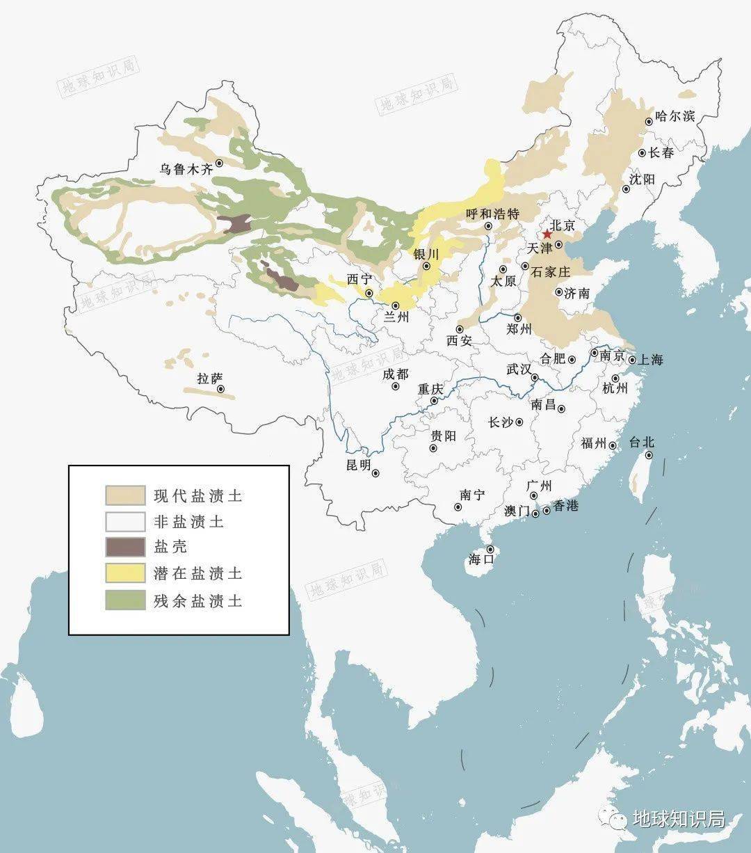 中国三大盐碱地图片