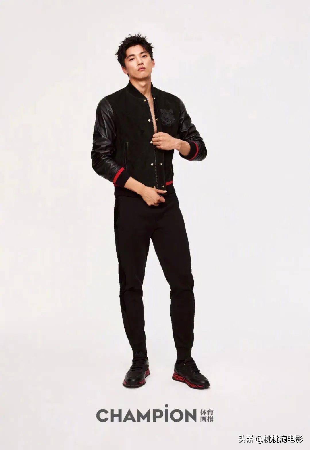 组图奥运冠军汪顺体育画报封面大片外形俊朗高大帅气