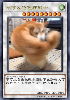 柴犬游戏王卡牌图片