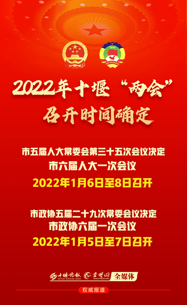 2022年十堰两会时间议程代表名单确定