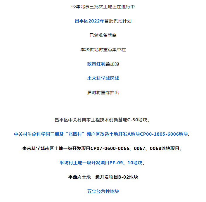 昌平最新供地信息网站_昌平土地出售信息