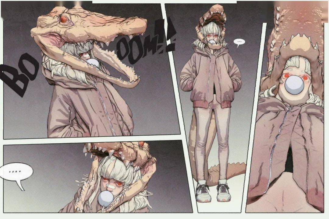 entei ryu-鳄鱼娘,涂装:面球儿entei ryu-小林中之友(白模)entei ryu