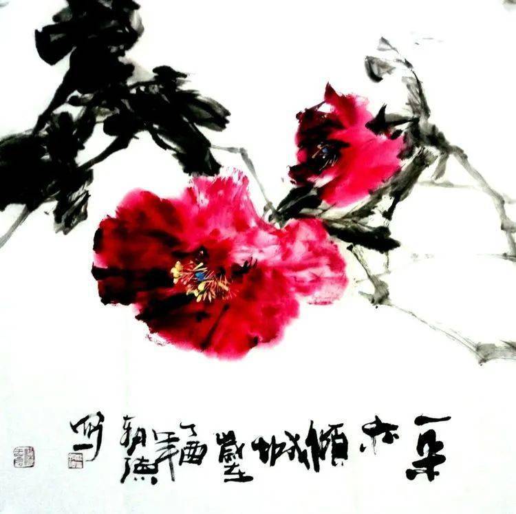 古韵浓厚又不缺乏现代气息的水墨牡丹