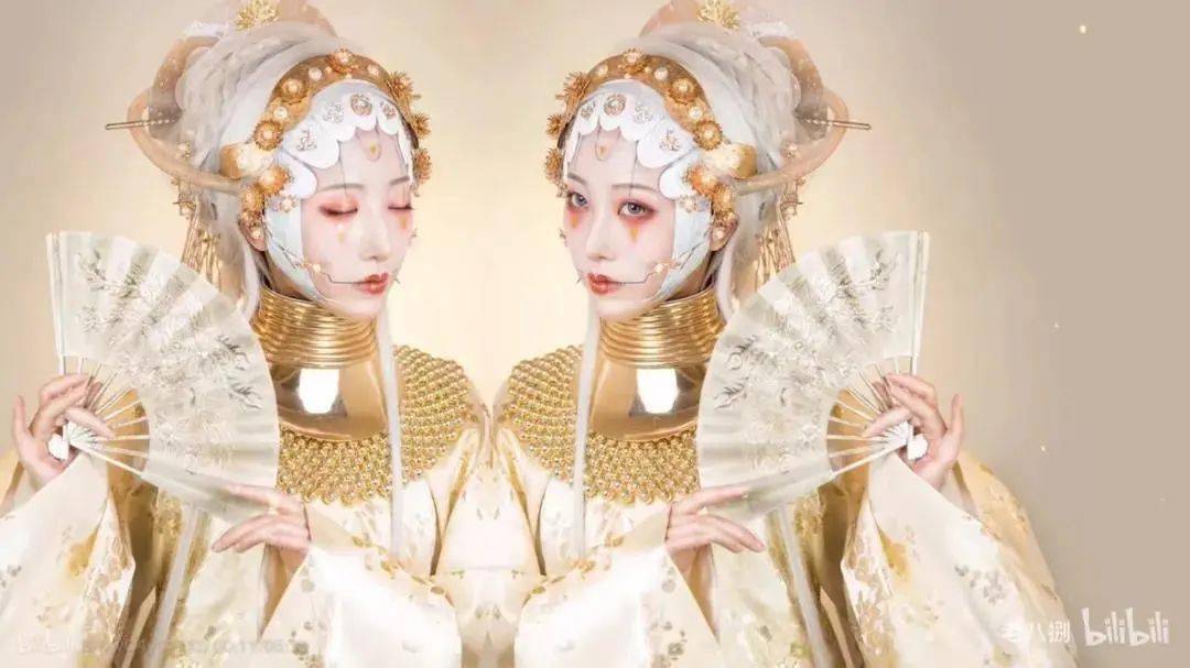 (汉服 科技未来感)_赛博_朋克_女子