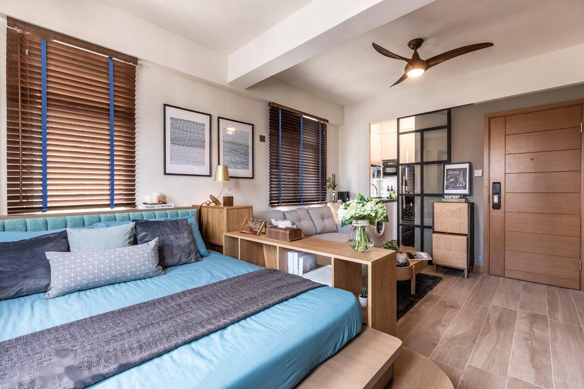 90后独居生活,潇洒又自在,47㎡坚持客卧一体,住出2倍快乐_空间_木质