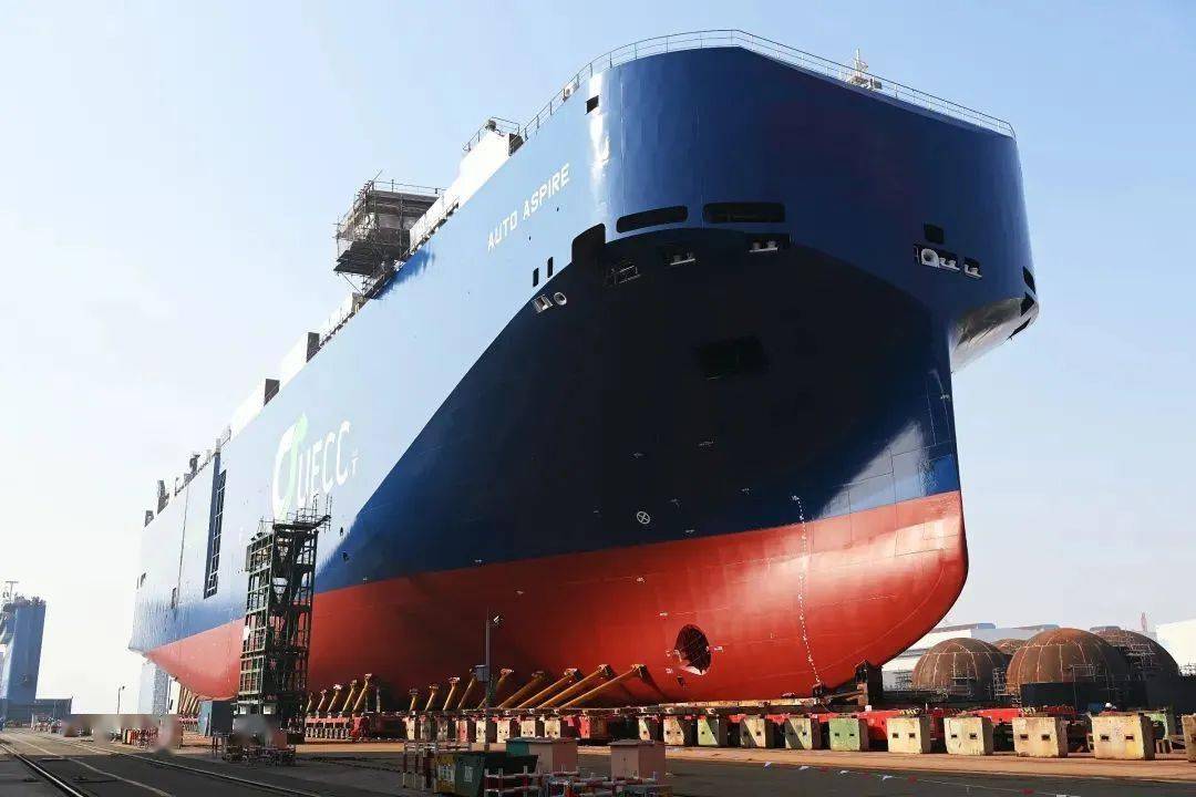 江南造船3600pctc系列船第三艘船下水