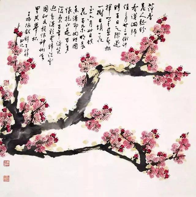 这幅梅花，他画了100天！_芥子园_画谱_萧朗