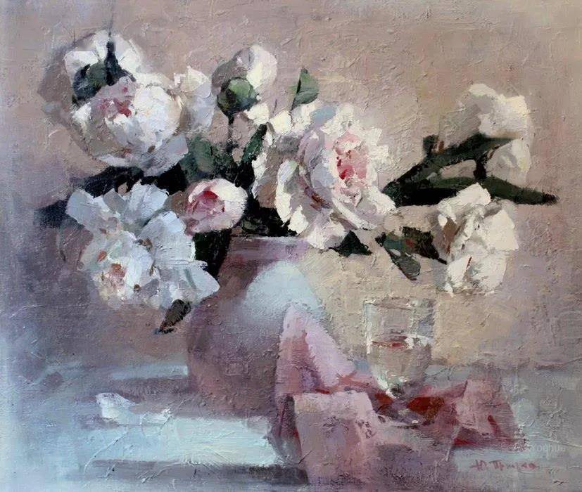 花卉作品欣赏尤里·普里亚德科(yuri pryadko),乌克兰画家,1980年出生