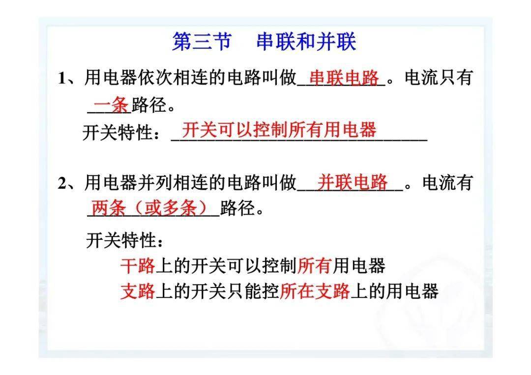 资料|初三上册期末物理知识点汇总