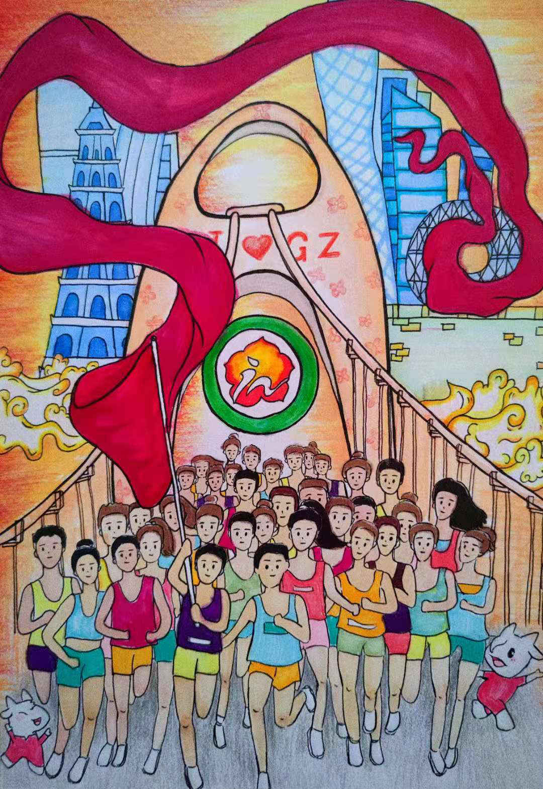 童画体育故事比赛获奖作品在广州体博馆展出