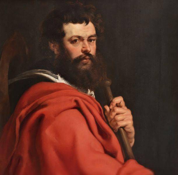 鲁本斯的《圣雅各伯》,局部图,现存于西班牙普拉多博物馆提香的作品