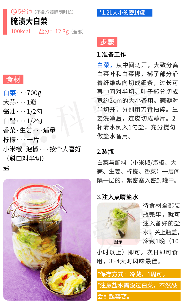 白菜|【科爱营】国民团宠食材的菜谱2、3则，建议截图保存！