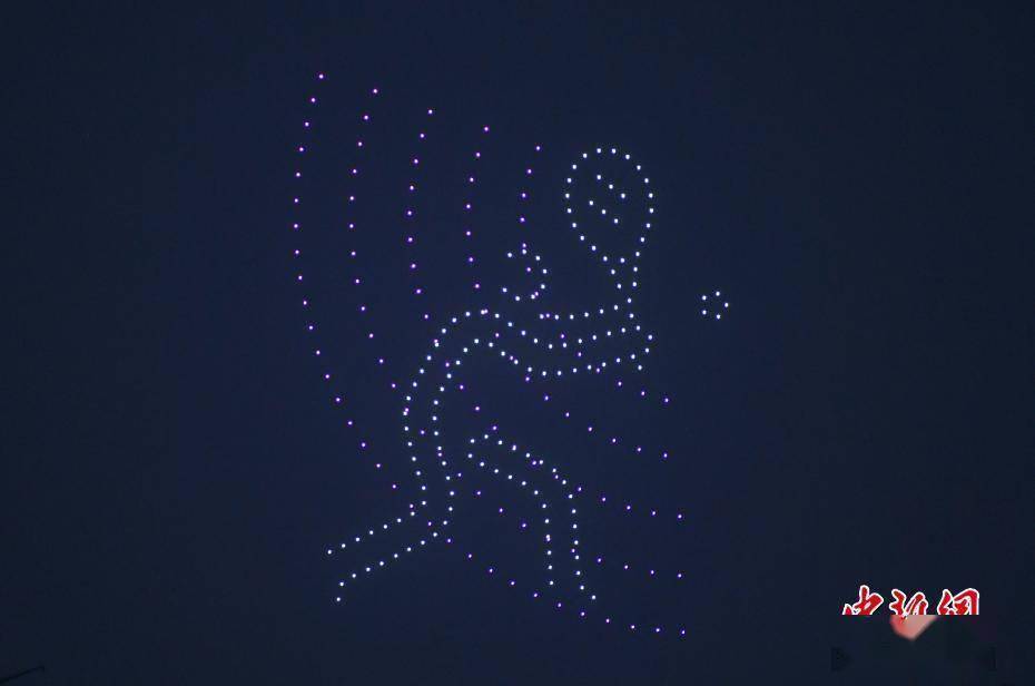 浙江杭州启动亚运会倒计时无人机常态化表演