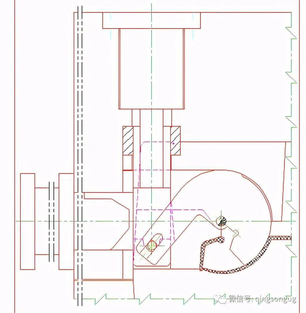 23.液压缸带动杠杆进行弧形抽芯机构原理:224.母模仁抽芯机构原理:25.