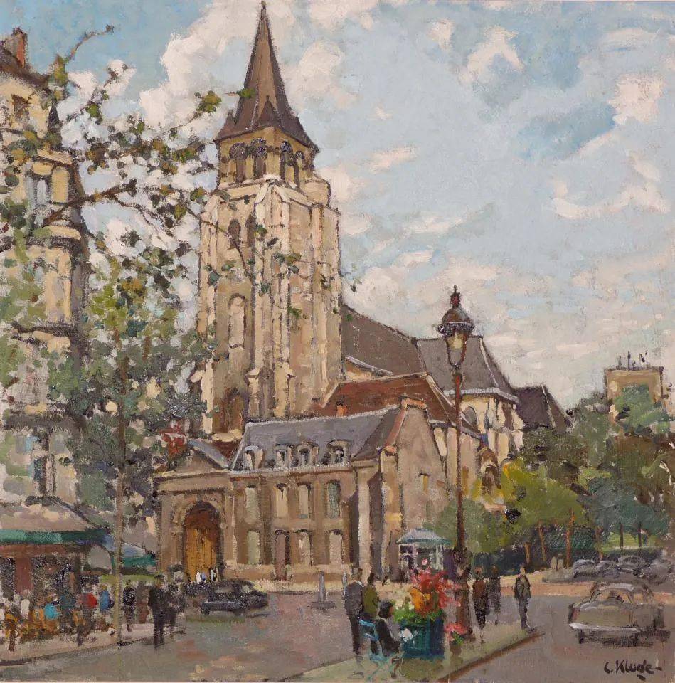 迷人的色彩和笔触法国画家康斯坦丁的城市风景油画作品欣赏