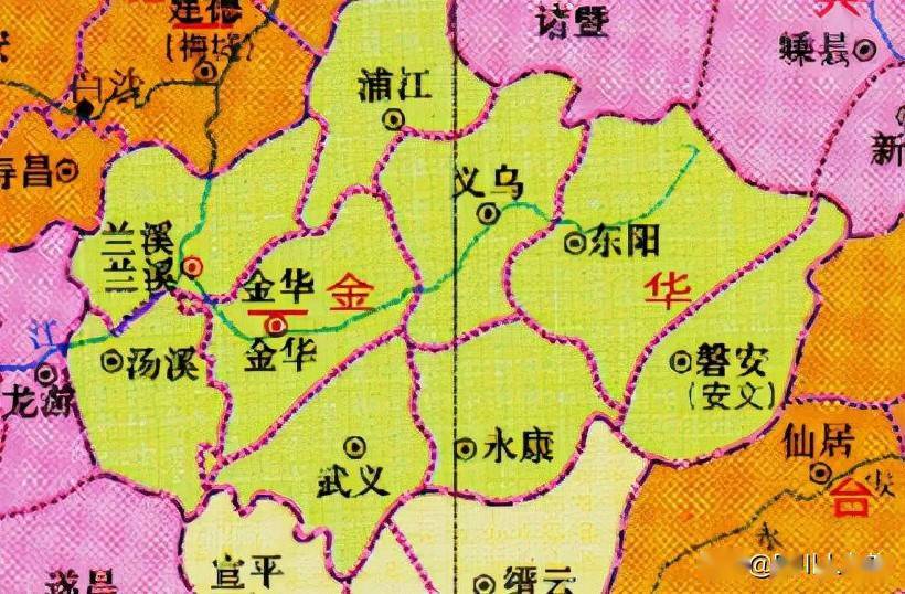 金华老地图图片