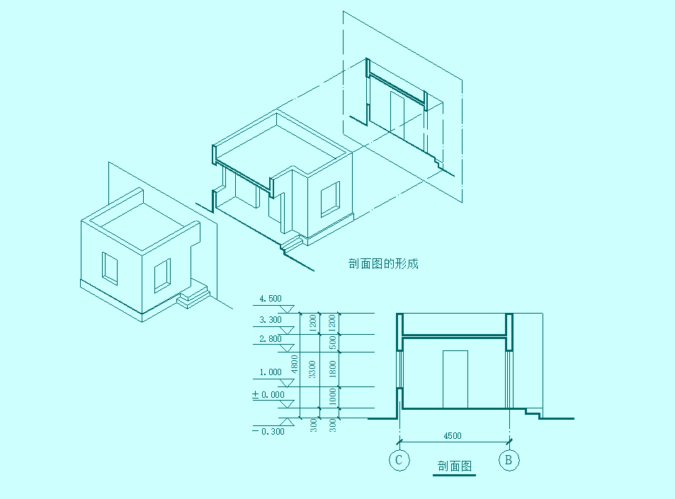 房屋建築施工圖識圖_詳圖_軸線_標高