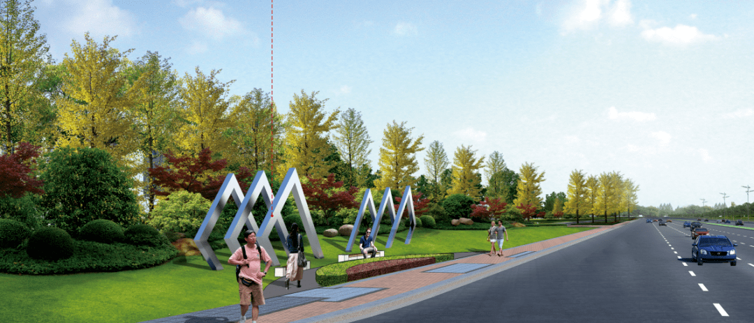 天门西环线带状公园预计5月底建成