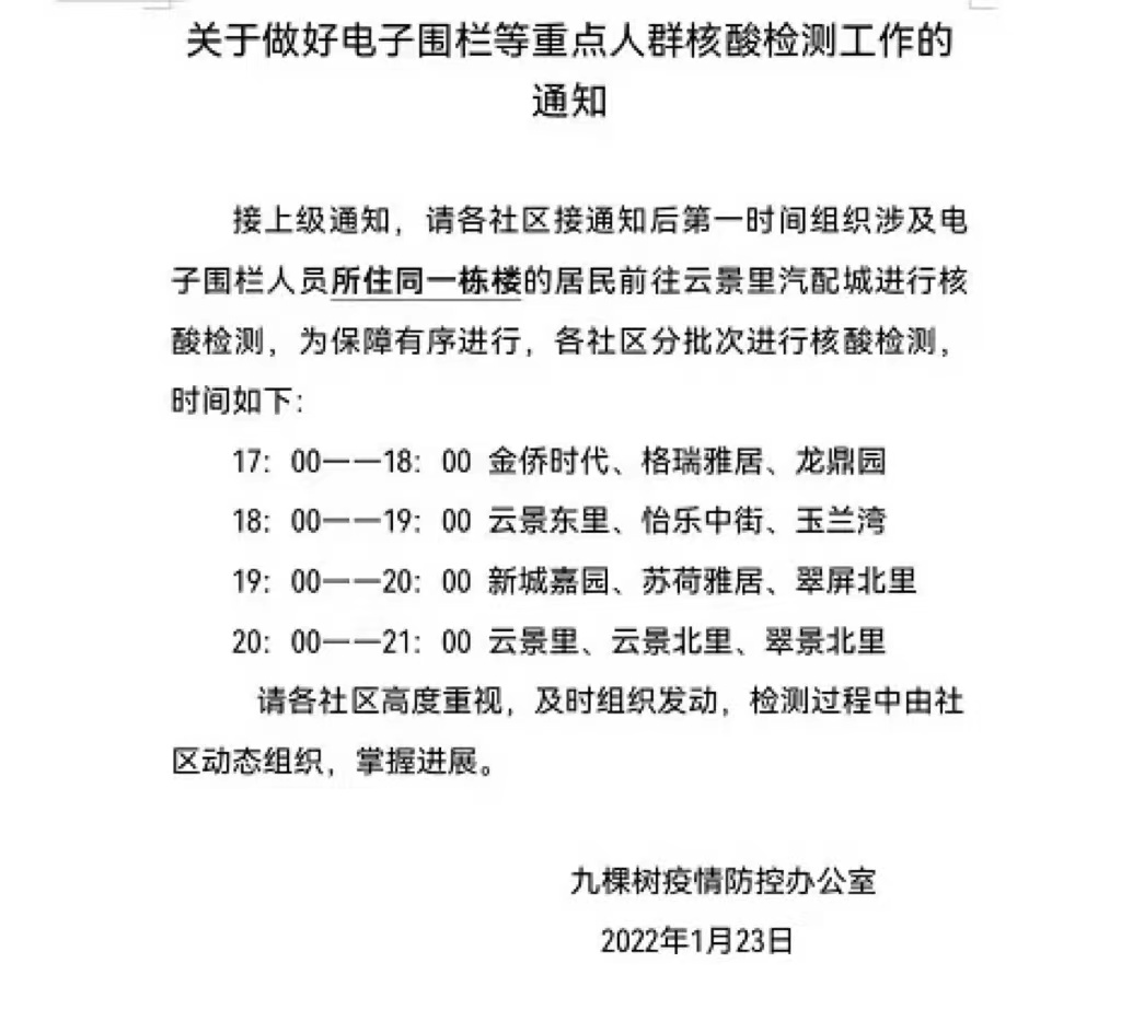 通州多小区连夜组织核酸检测部分居民24小时内要求连做两次原来是因为