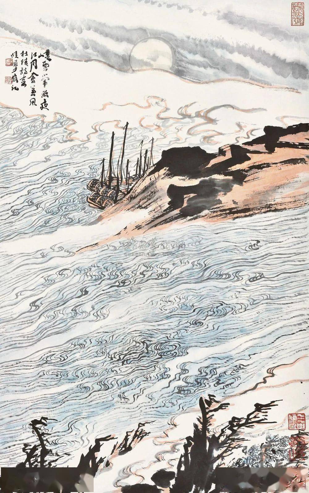 陆俨少峡江图，荡涤心灵