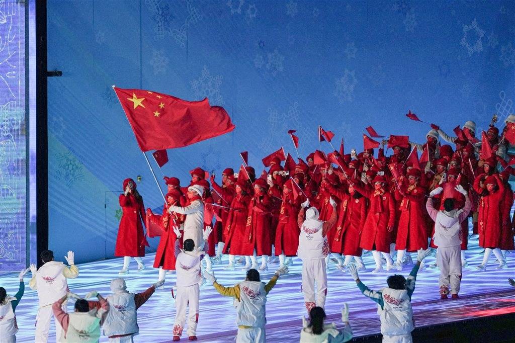 北京冬奥会升国旗图片