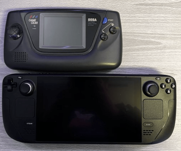Steam Deck 和 Switch / PSP 等游戏掌机尺寸对比