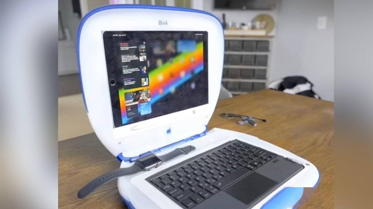 iBook|极具创意：用户将苹果 iBook G3 改装成 iPad 外壳